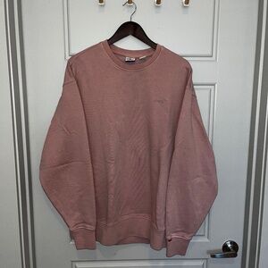 Levi’s Men’s Authentic Crewneck Sweatshirt Pink Relaxed Fit Large